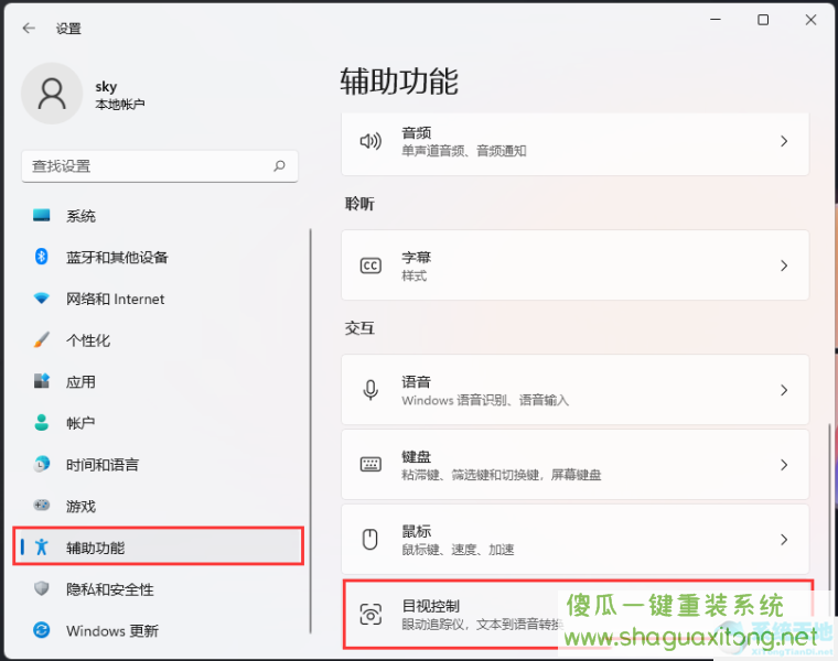 Win11如何开启目视控制？-图示2