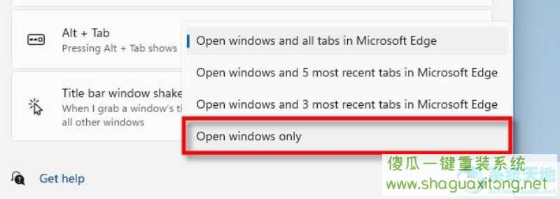 怎么阻止Windows11在Alt+Tab中显示边缘选项卡？-图示4